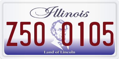 IL license plate Z500105