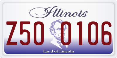 IL license plate Z500106