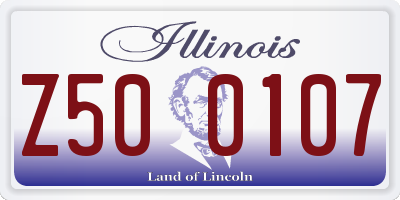 IL license plate Z500107