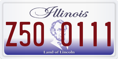 IL license plate Z500111