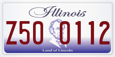 IL license plate Z500112
