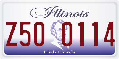 IL license plate Z500114