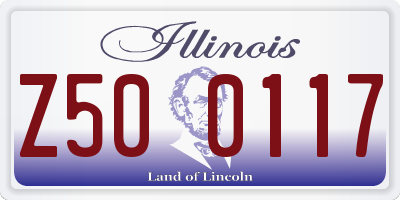 IL license plate Z500117