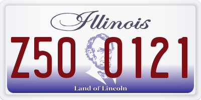 IL license plate Z500121