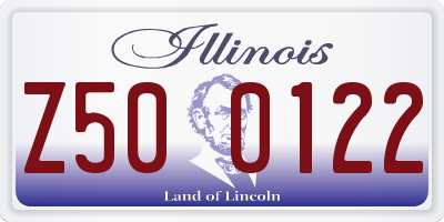 IL license plate Z500122