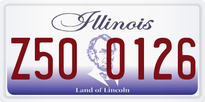IL license plate Z500126