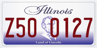 IL license plate Z500127