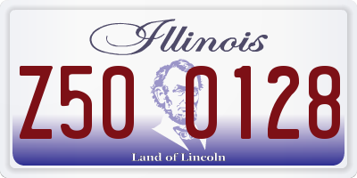 IL license plate Z500128