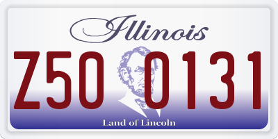 IL license plate Z500131