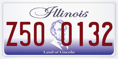 IL license plate Z500132