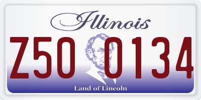 IL license plate Z500134