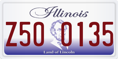 IL license plate Z500135