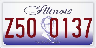 IL license plate Z500137