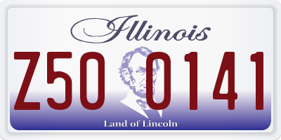IL license plate Z500141