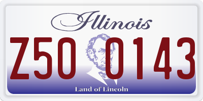 IL license plate Z500143