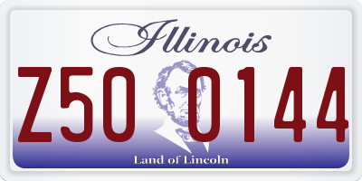 IL license plate Z500144