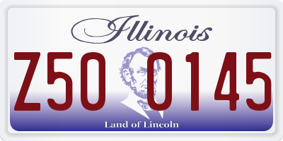 IL license plate Z500145