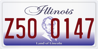 IL license plate Z500147