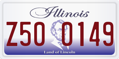 IL license plate Z500149