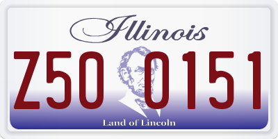 IL license plate Z500151