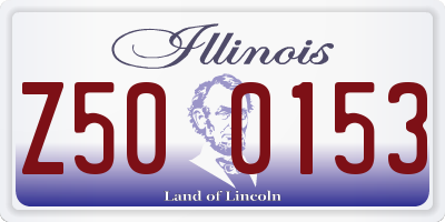 IL license plate Z500153