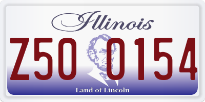 IL license plate Z500154