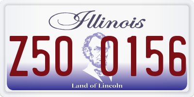 IL license plate Z500156