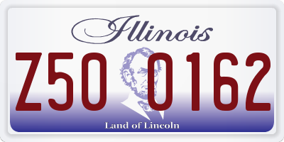 IL license plate Z500162