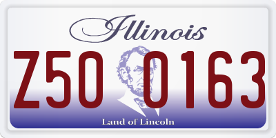 IL license plate Z500163