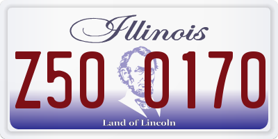 IL license plate Z500170