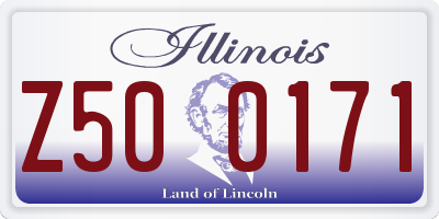IL license plate Z500171