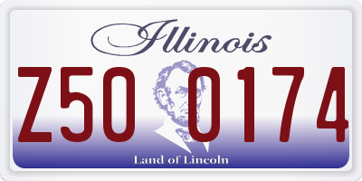 IL license plate Z500174