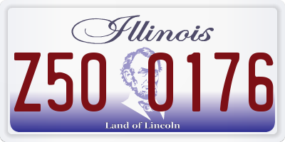 IL license plate Z500176