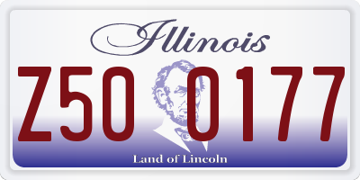 IL license plate Z500177