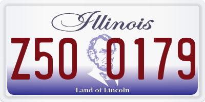 IL license plate Z500179