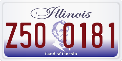 IL license plate Z500181