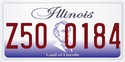 IL license plate Z500184