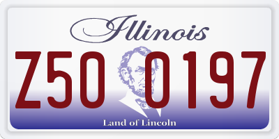 IL license plate Z500197