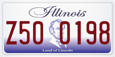 IL license plate Z500198