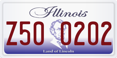 IL license plate Z500202