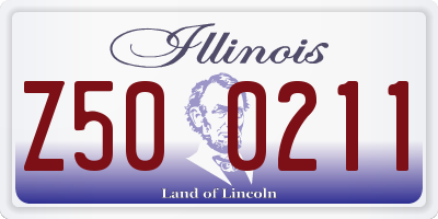 IL license plate Z500211