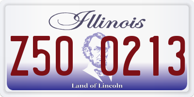 IL license plate Z500213
