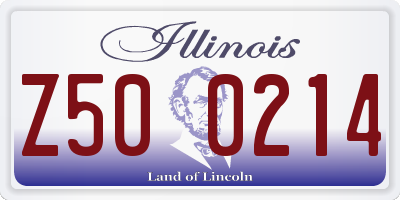 IL license plate Z500214
