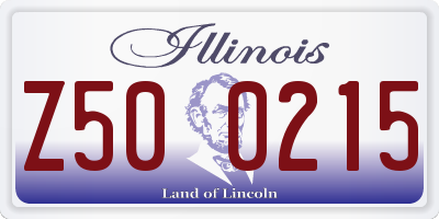 IL license plate Z500215