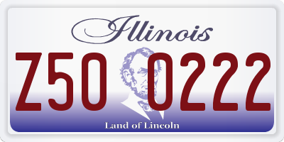 IL license plate Z500222