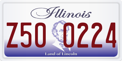 IL license plate Z500224