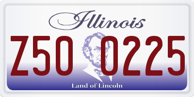 IL license plate Z500225