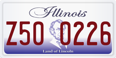 IL license plate Z500226