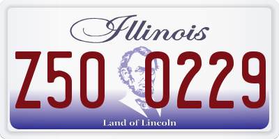 IL license plate Z500229