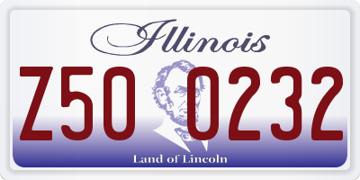 IL license plate Z500232
